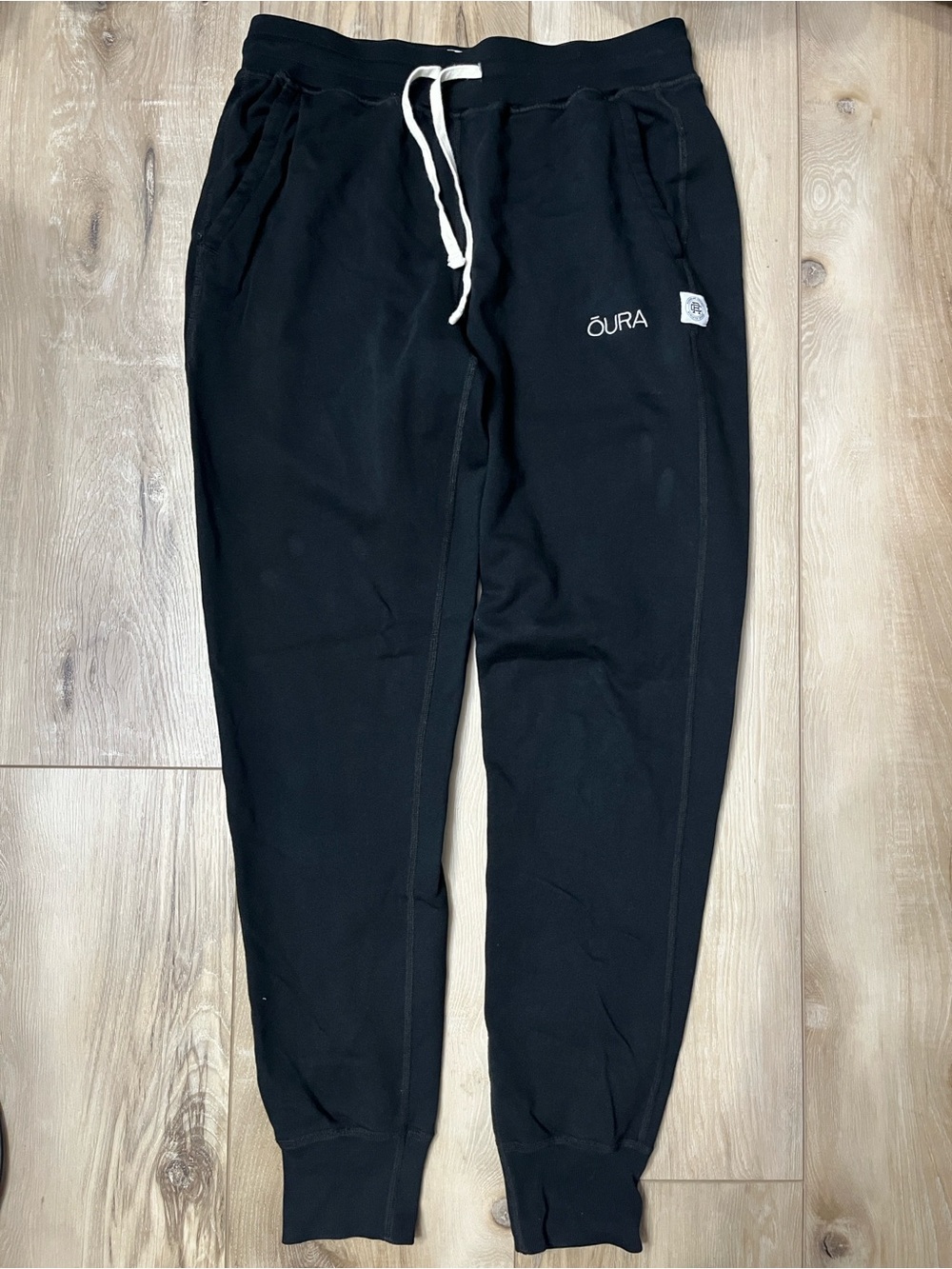 Reigning Champ x Oura men's French terry joggers black size medium